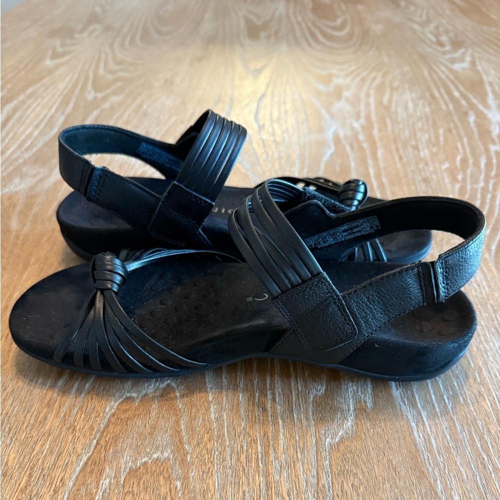 Vionic Talulah Black Leather Adjustable Straps Wo… - image 8